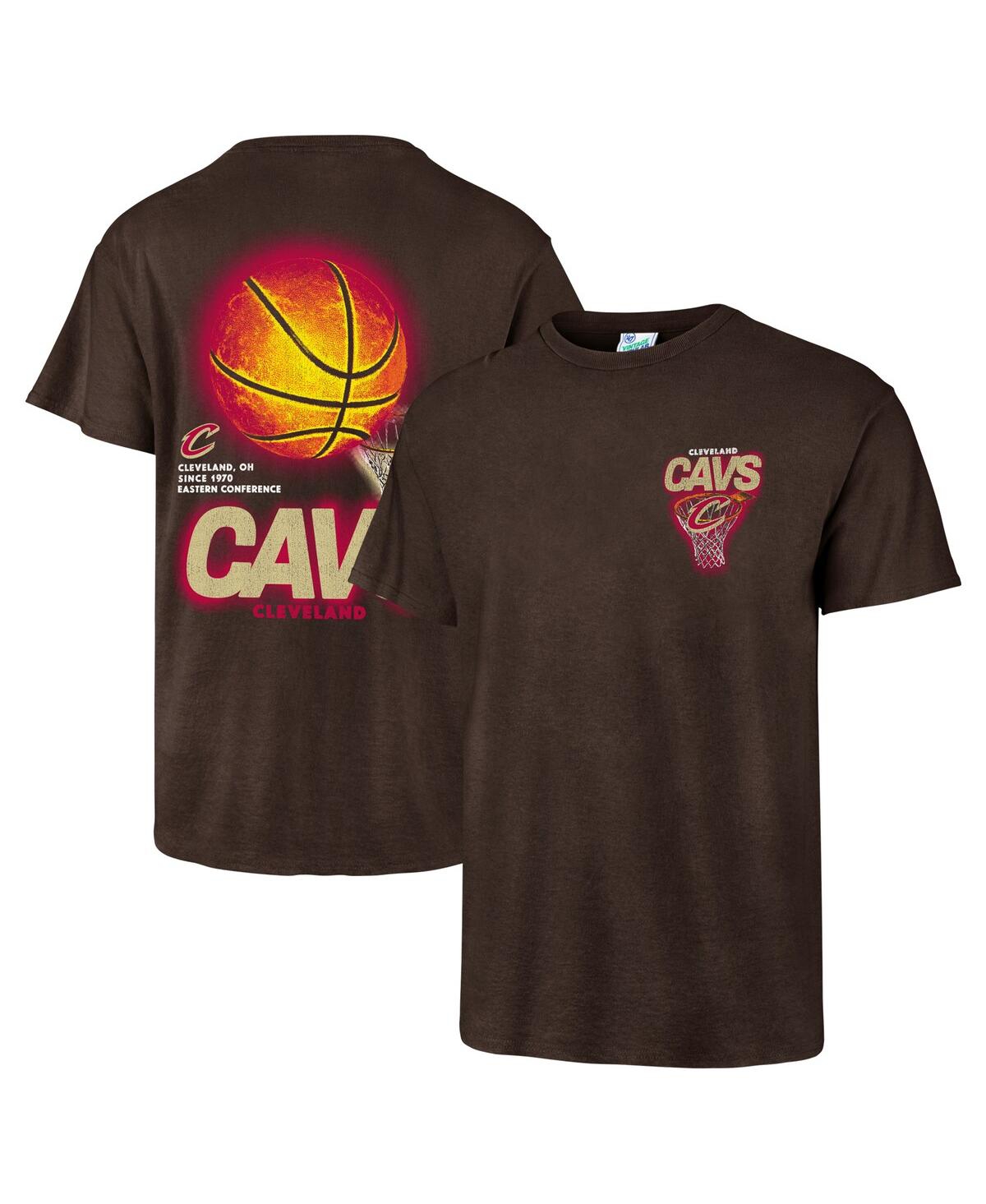 47 Brand Men's Brown Cleveland Cavaliers Vintage-like Tubular Dagger Tradition Premium T-Shirt - Brown