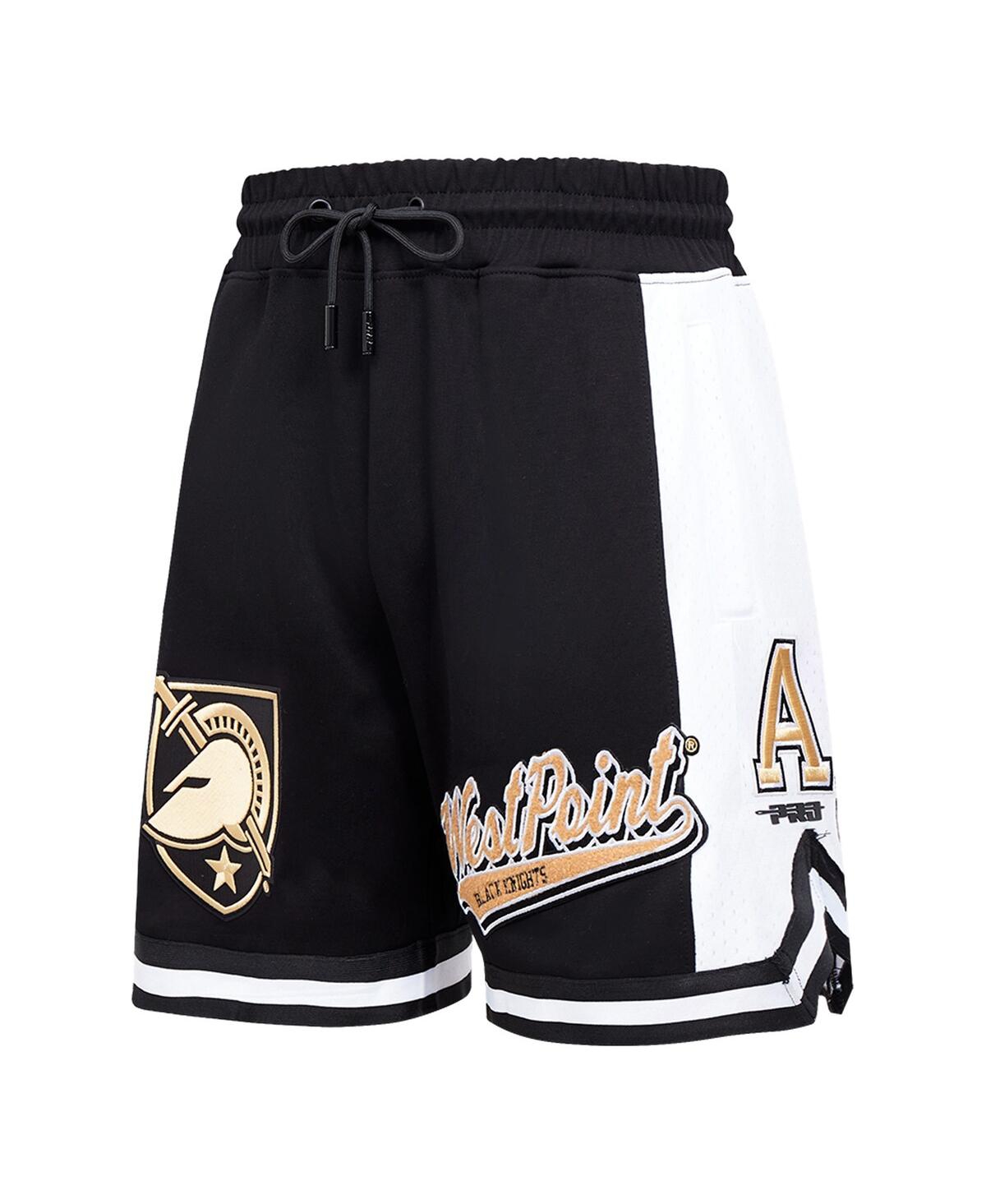 PRO STANDARD MEN'S BLACK ARMY BLACK KNIGHTS SCRIPT TAIL DK 2.0 SHORTS 
