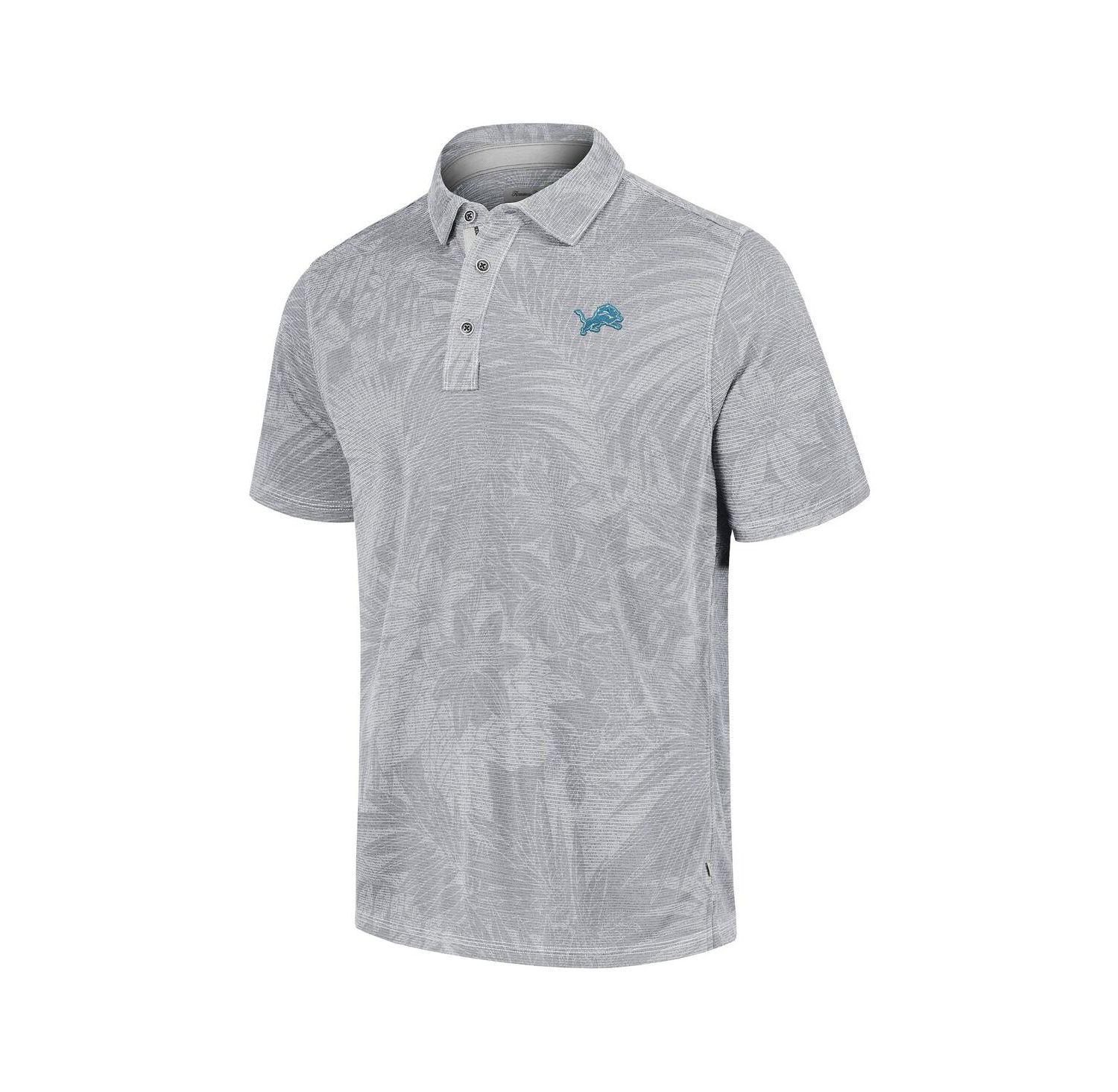 Men's Gray Detroit Lions Sport Santiago Paradise Polo
