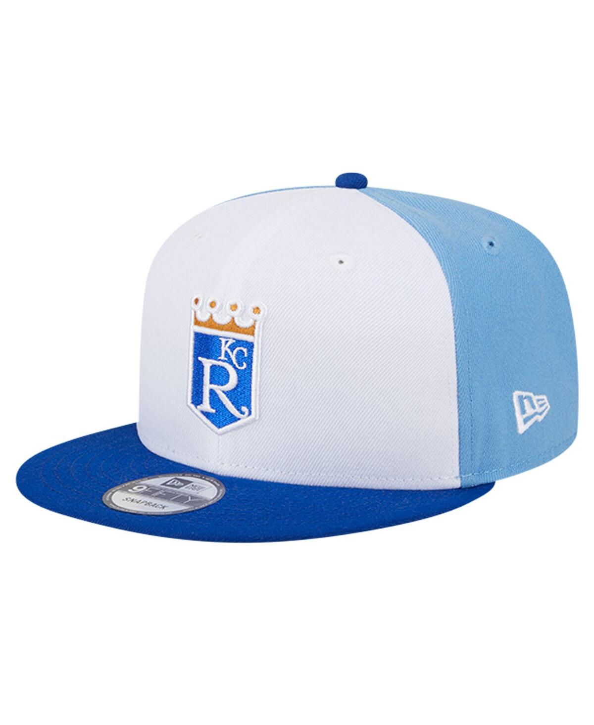 Men's White/Light Blue Kansas City Royals 2024 Batting Practice 9Fifty Snapback Hat - White Ligh