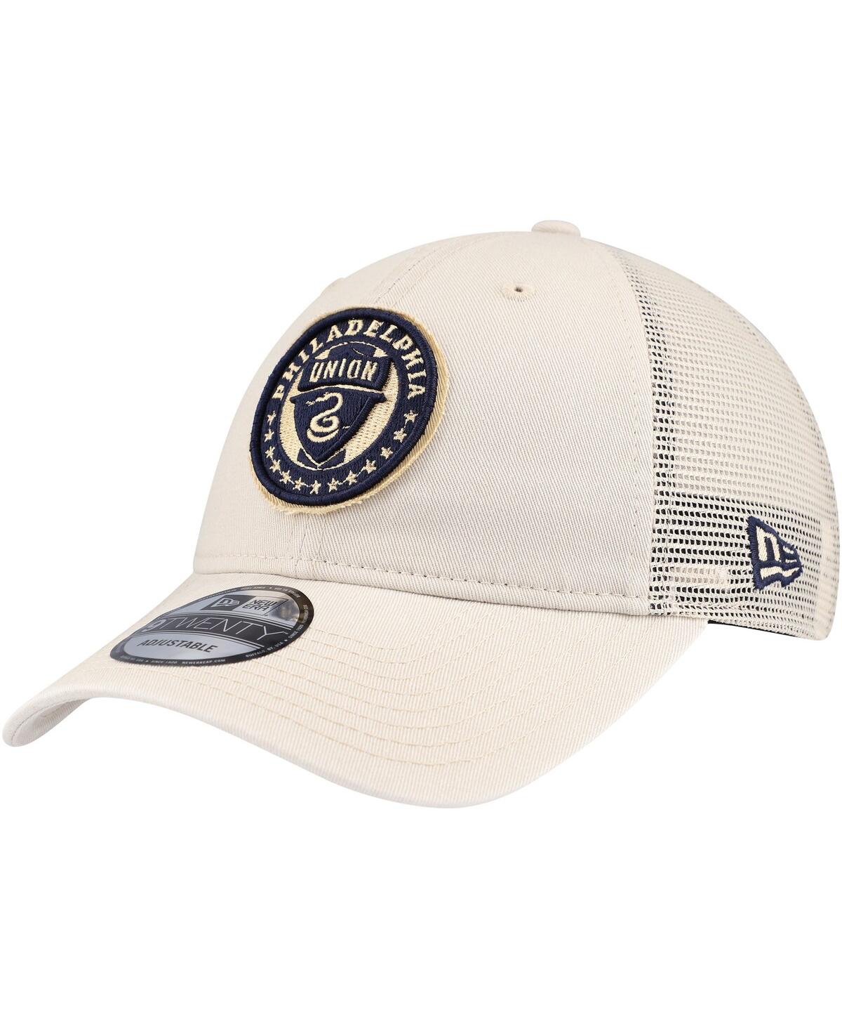 Shop New Era Men's Tan Philadelphia Union Game Day 9twenty Adjustable Trucker Hat