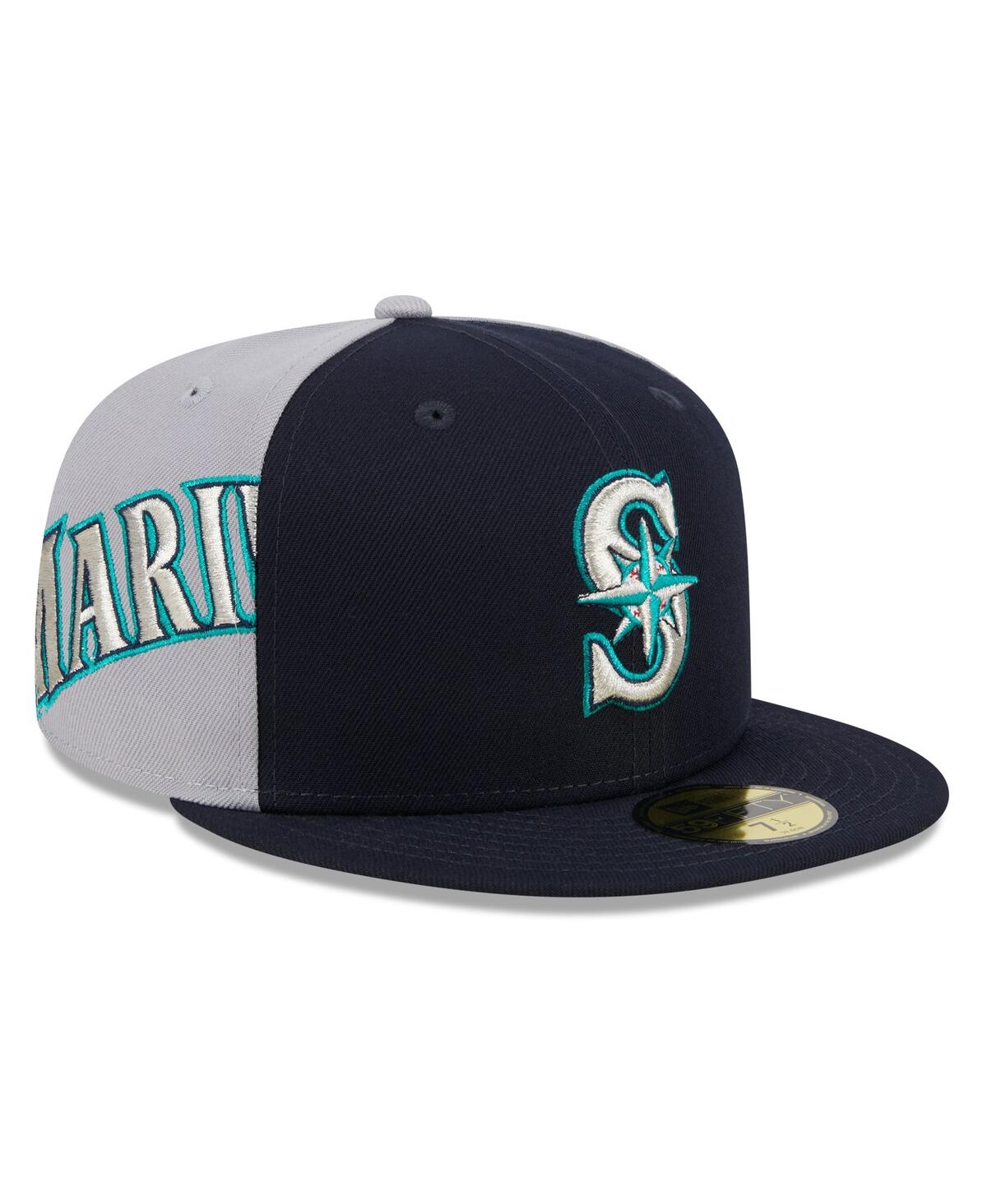 Men's Navy/Gray Seattle Mariners Gameday Sideswipe 59Fifty Fitted Hat - Navy Gray
