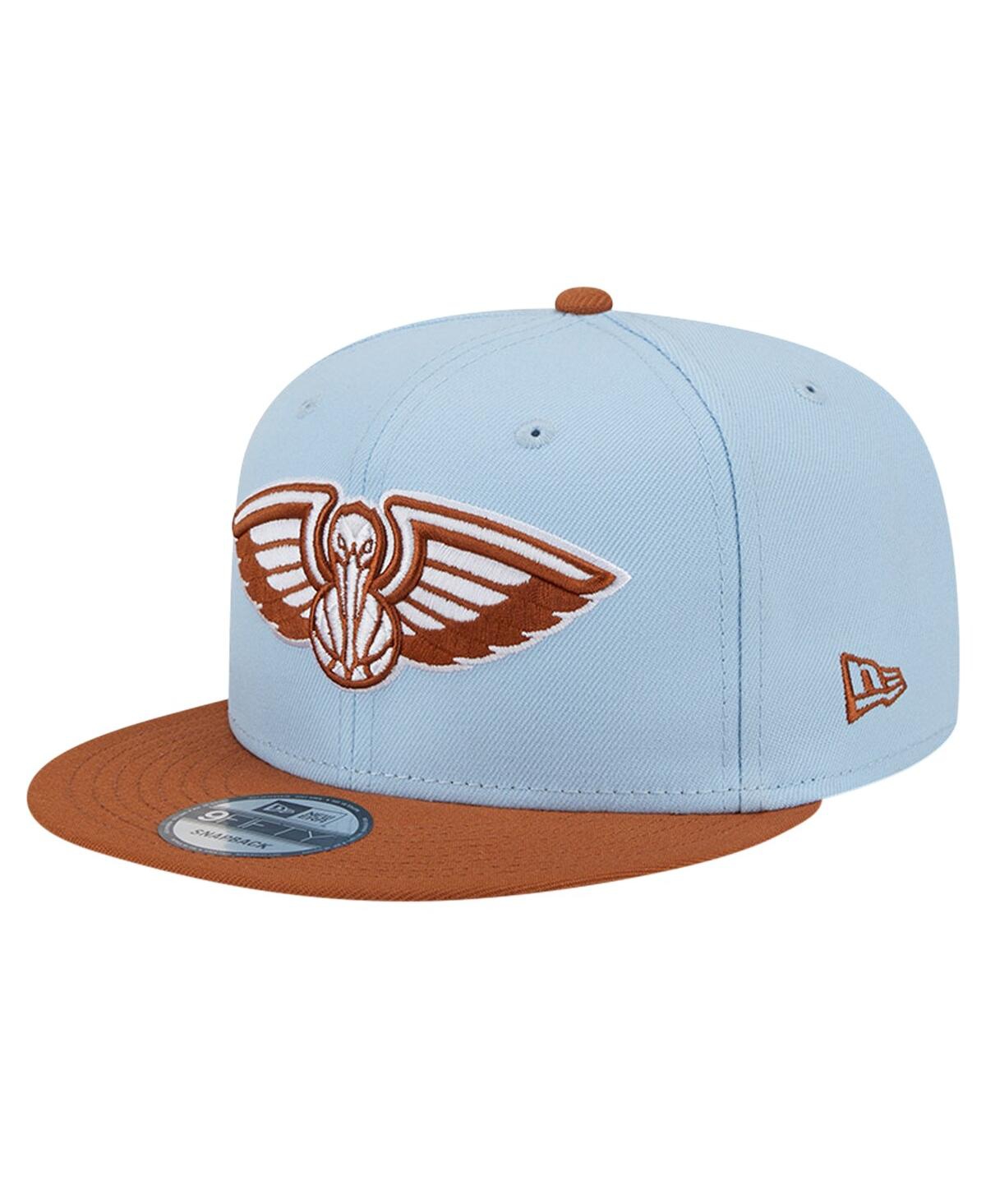 Shop New Era Men's Light Blue/brown New Orleans Pelicans 2-tone Color Pack 9fifty Snapback Hat