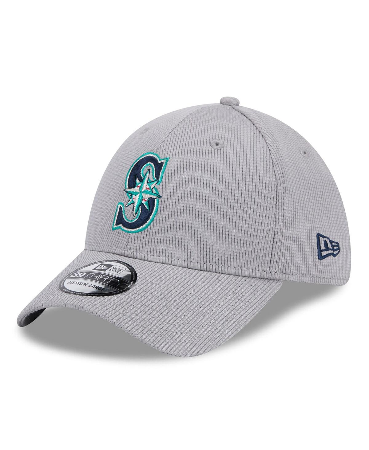 Men's Gray Seattle Mariners Active Pivot 39Thirty Flex Hat - Gray