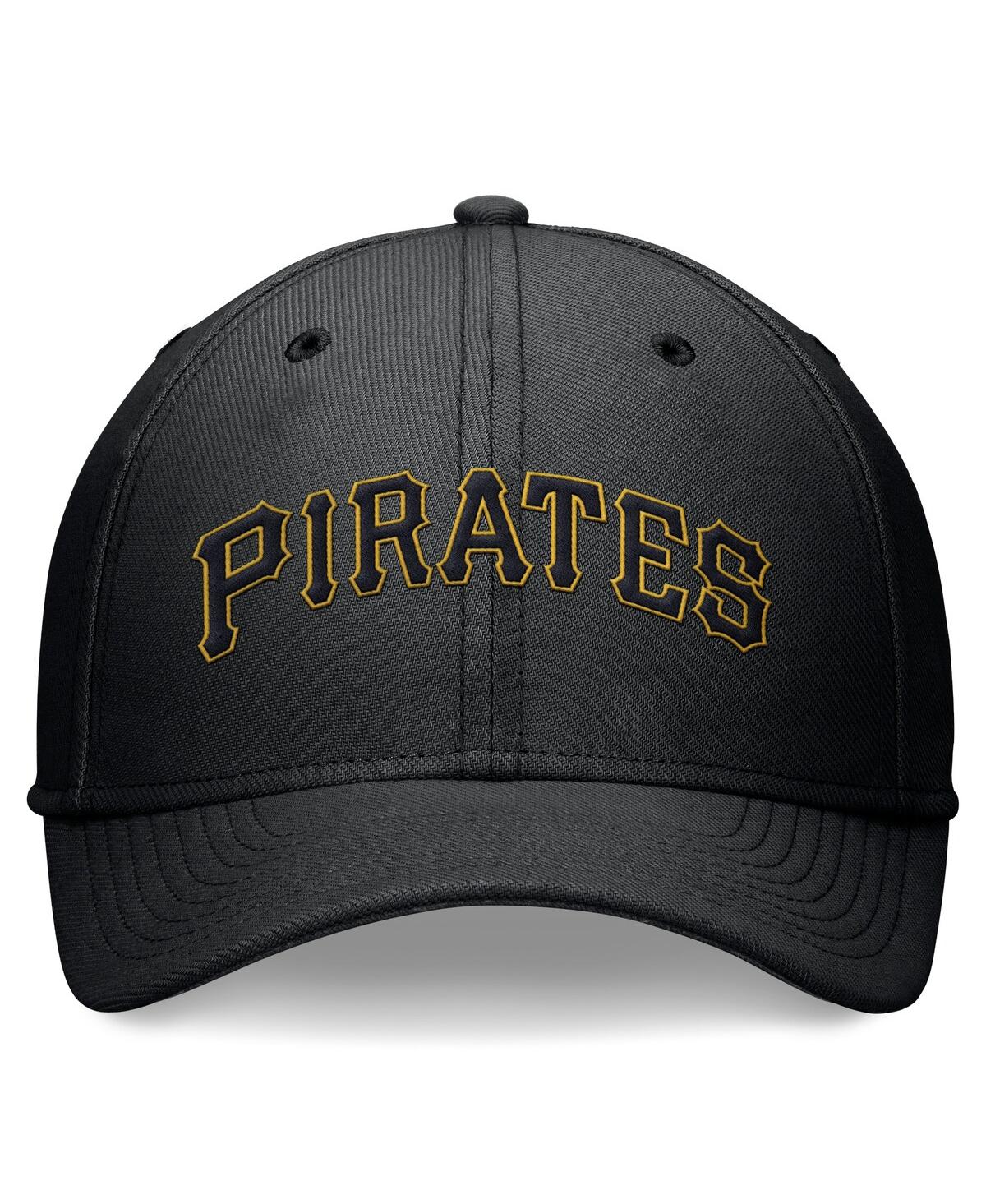 Nike Men's Black Pittsburgh Pirates Evergreen Performance Flex Hat In Black
