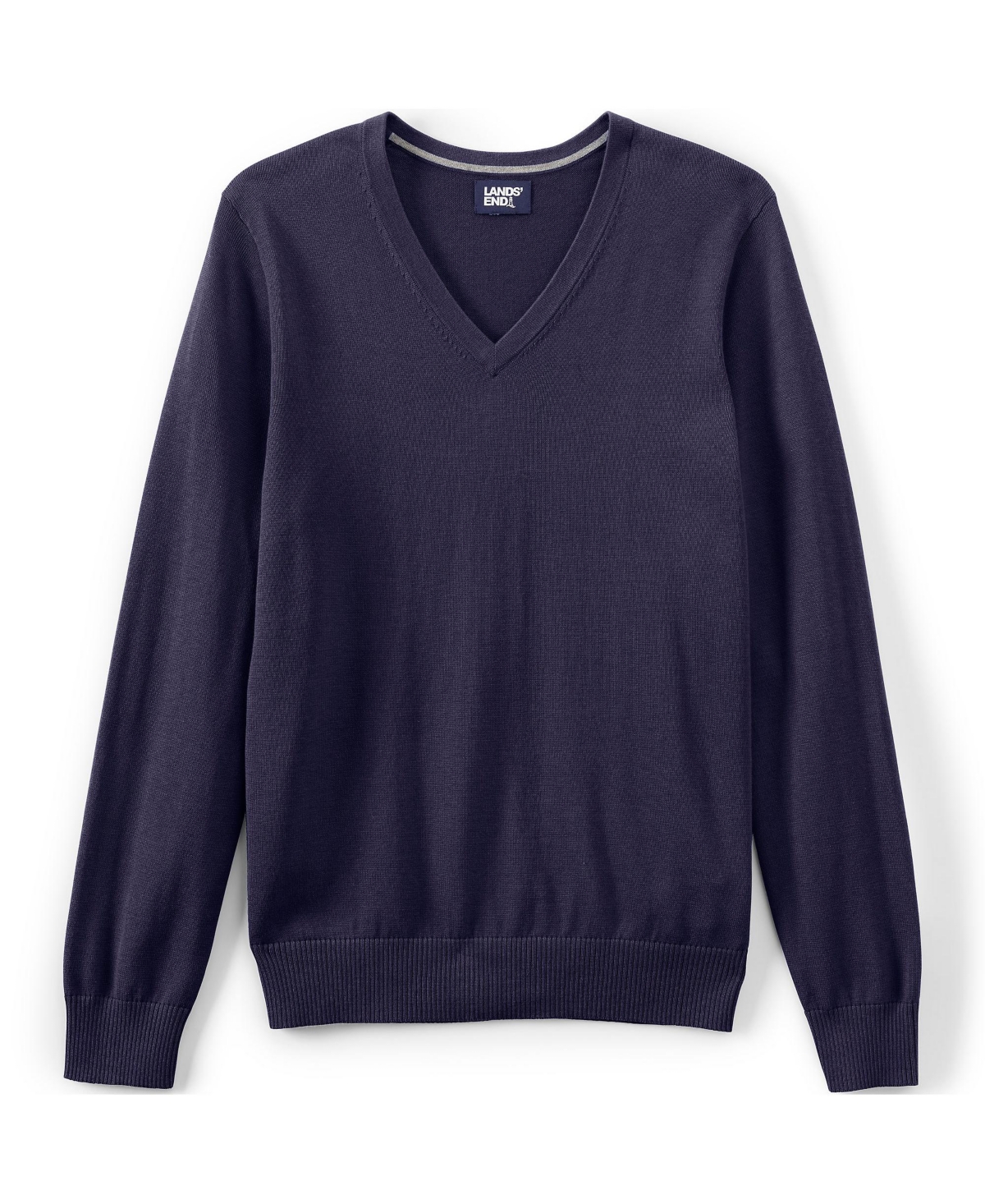 Men's Unisex Cotton Modal Vneck Pullover Sweater - Pewter heather