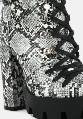 Womens Palmetto Snake Skin Ankle Boots