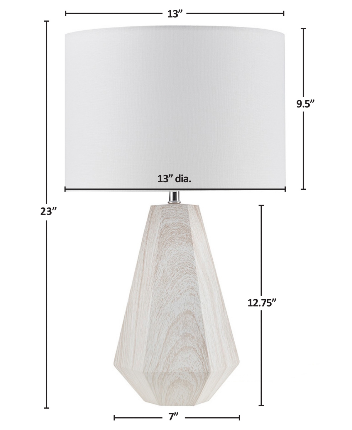 Shop Ink+ivy 23" Resin Table Lamp With Faux Wood Texture In Open White