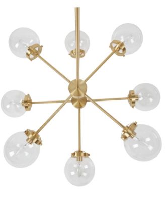8-Light Metal Chandelier with Globe Bulbs