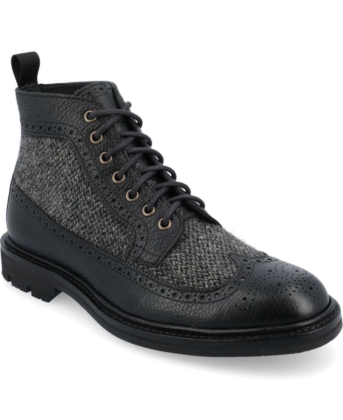 Мужские ботинки Taft The Boston Longwing Boot, цвет: Чёрный — фото 1