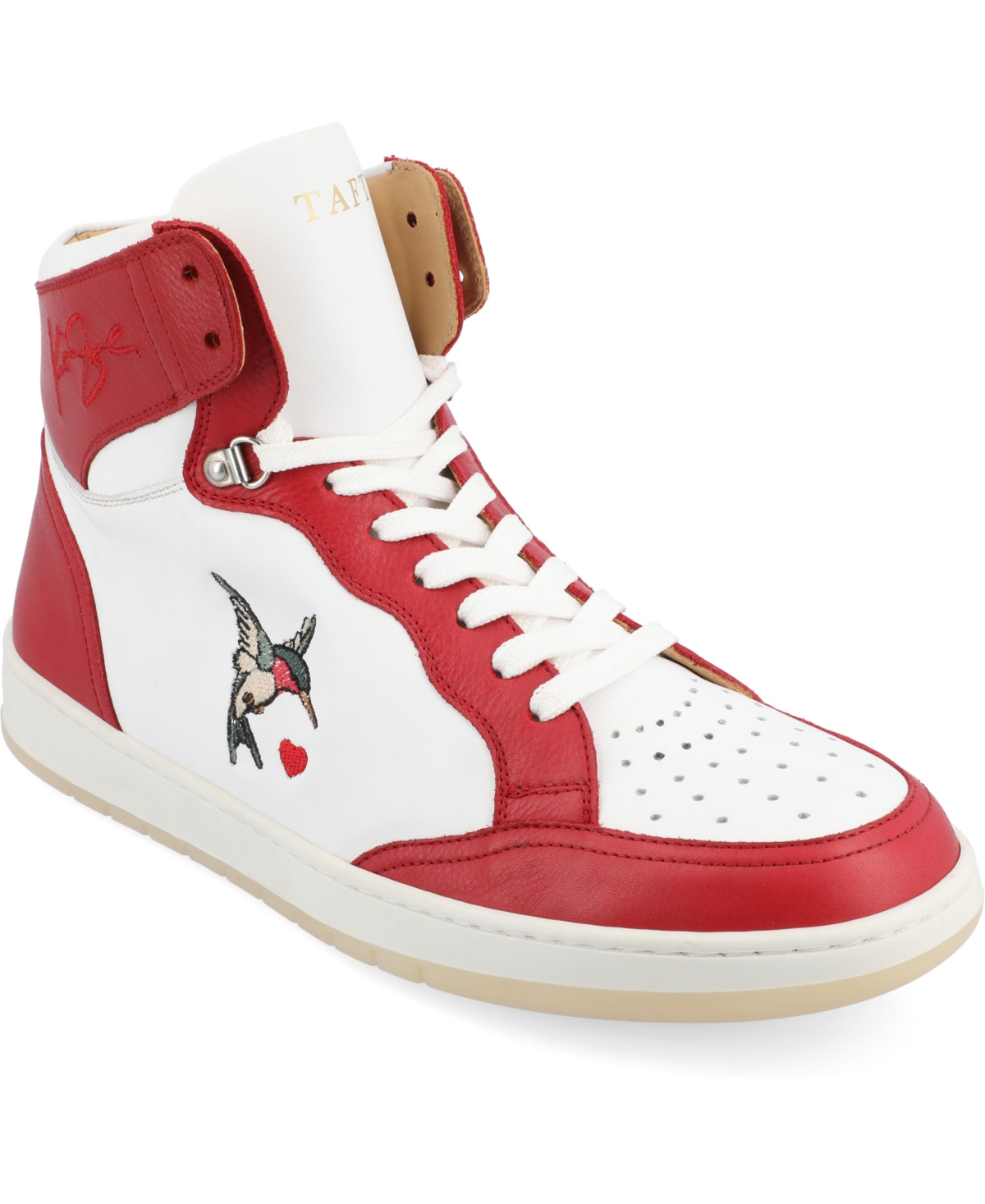 Shop Taft Men's The Rapido High-top Sneaker In Red Hummingbird