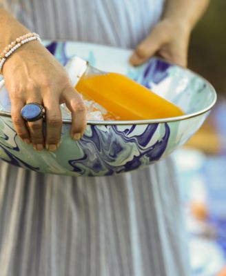 Lagoon Enameled Steel Large Serving Bowl