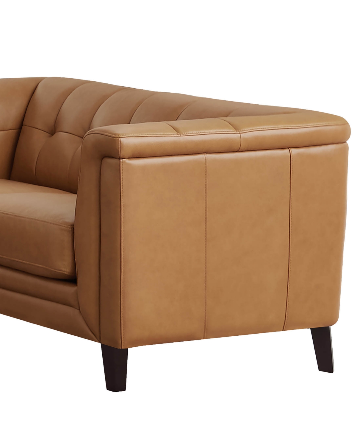 Hydeline Arvo 84" Top Grain Leather Sofa In Spa Blue