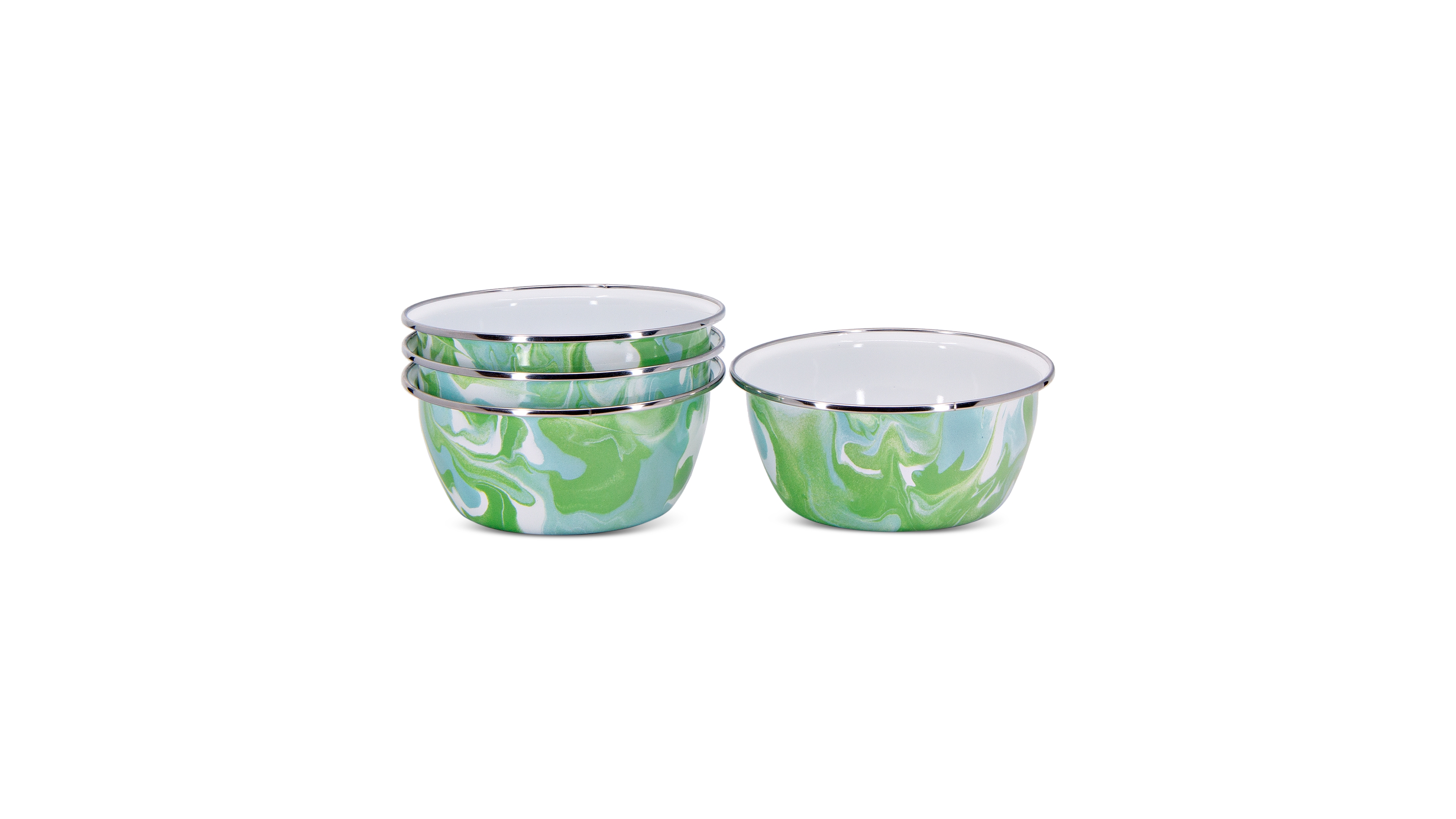 Golden Rabbit Modern Monet Salad Bowls, Set of 4