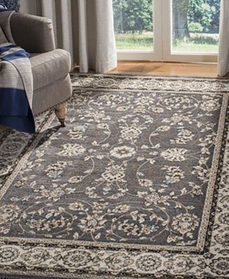 Lyndhurst LNH340 Gray and Cream 8' x 10' Area Rug