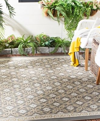 Courtyard CY7810 Anthracite and Light Gray 5'3" x 7'7" Outdoor Area Rug