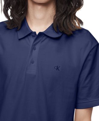 Мужская рубашка поло из гладкого хлопка с монограммой и логотипом Calvin Klein обычного покроя для мужчин