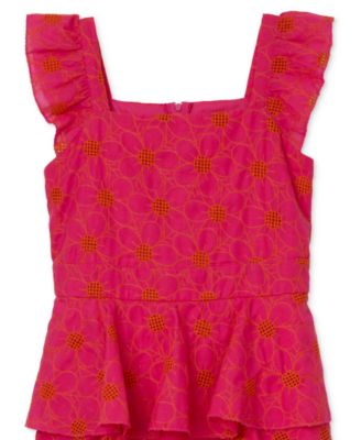 green emerald velvet dress Speechless Girls 7-16 Mock Neck Embroidered Sleeveless Dress main image 0