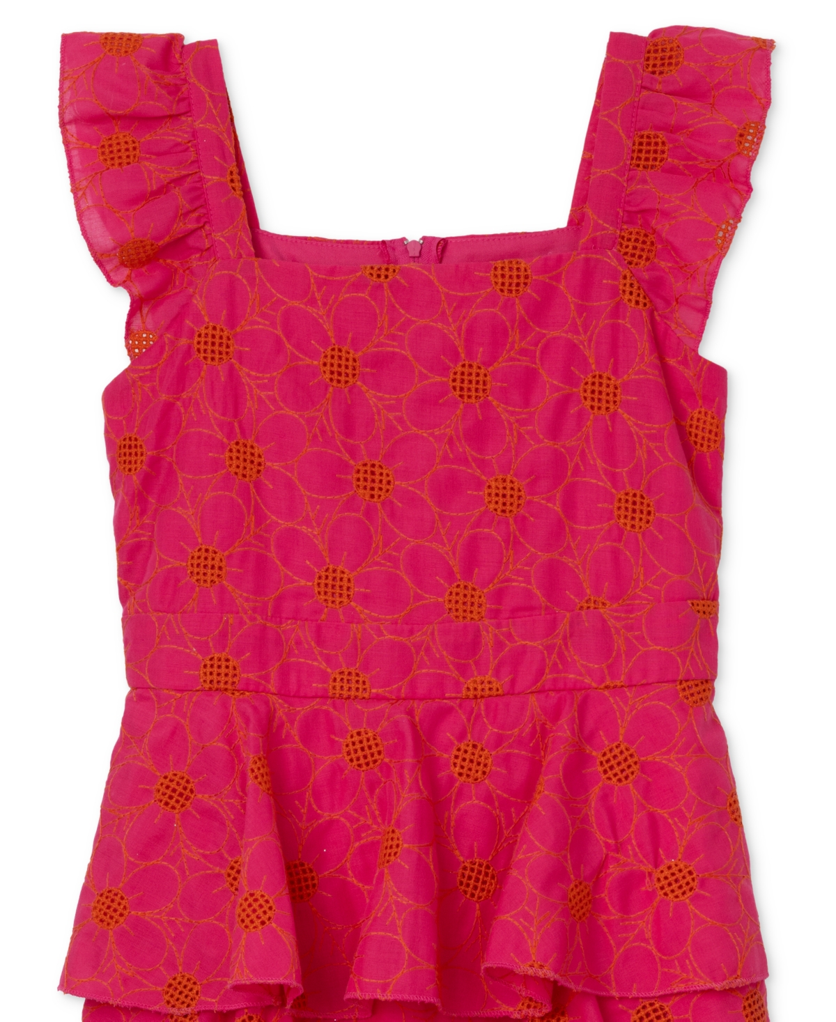 Shop Speechless Big Girls Embroidered Tiered Knee-length Dress In Fuchsia,ta