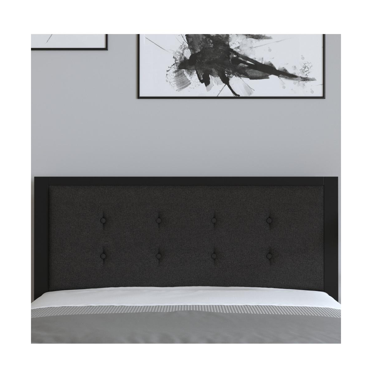 Merrick Lane Camden Headboard Upholstered Button Tufted Headboard With Metal Frame And Adjustable Rail Slots
