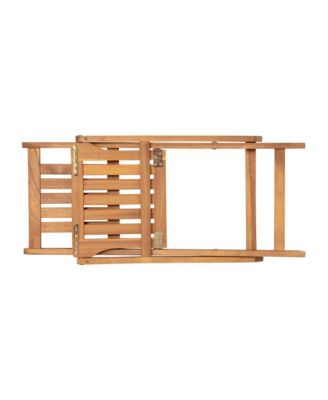 Stora Three Piece Solid Acacia Wood Folding Patio Bistro Set With Lightweight Round Table And Two Chairs