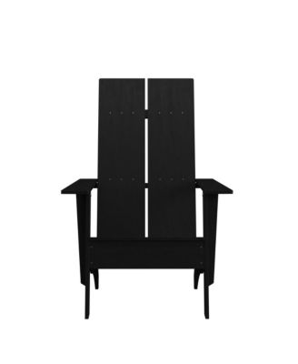 Piedmont Modern 2 Slat Back All-Weather Poly Resin Wood Adirondack Chair