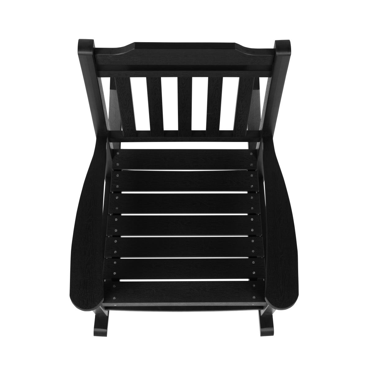 Merrick Lane Set Of 2 Hillford Poly Resin Indoor/Outdoor Rocking Chairs