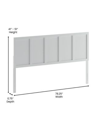 Grady King Raised Panel Wooden Adjustable Headboard Only