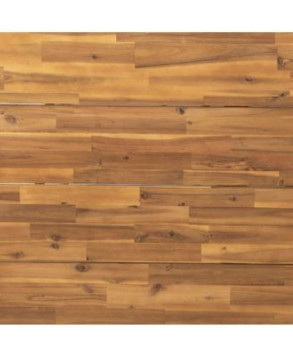 Zuli Solid Acacia Wood Dining Table With Metal Legs For Indoor And Outdoor Use