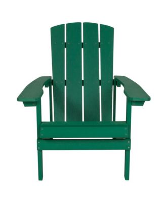 Riviera Azure Adirondack Patio Chairs With Vertical Lattice Back And Weather Resistant Frame