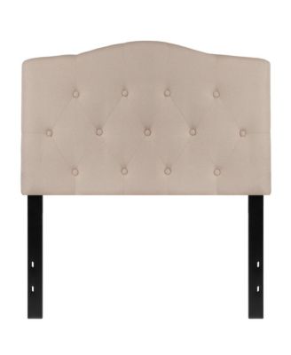 Arched Twin Button Tufted Upholstered Headboard