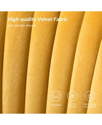 Velvet Accent Chair with Gold Metal Legs for Bedroom Guest Room Vanity