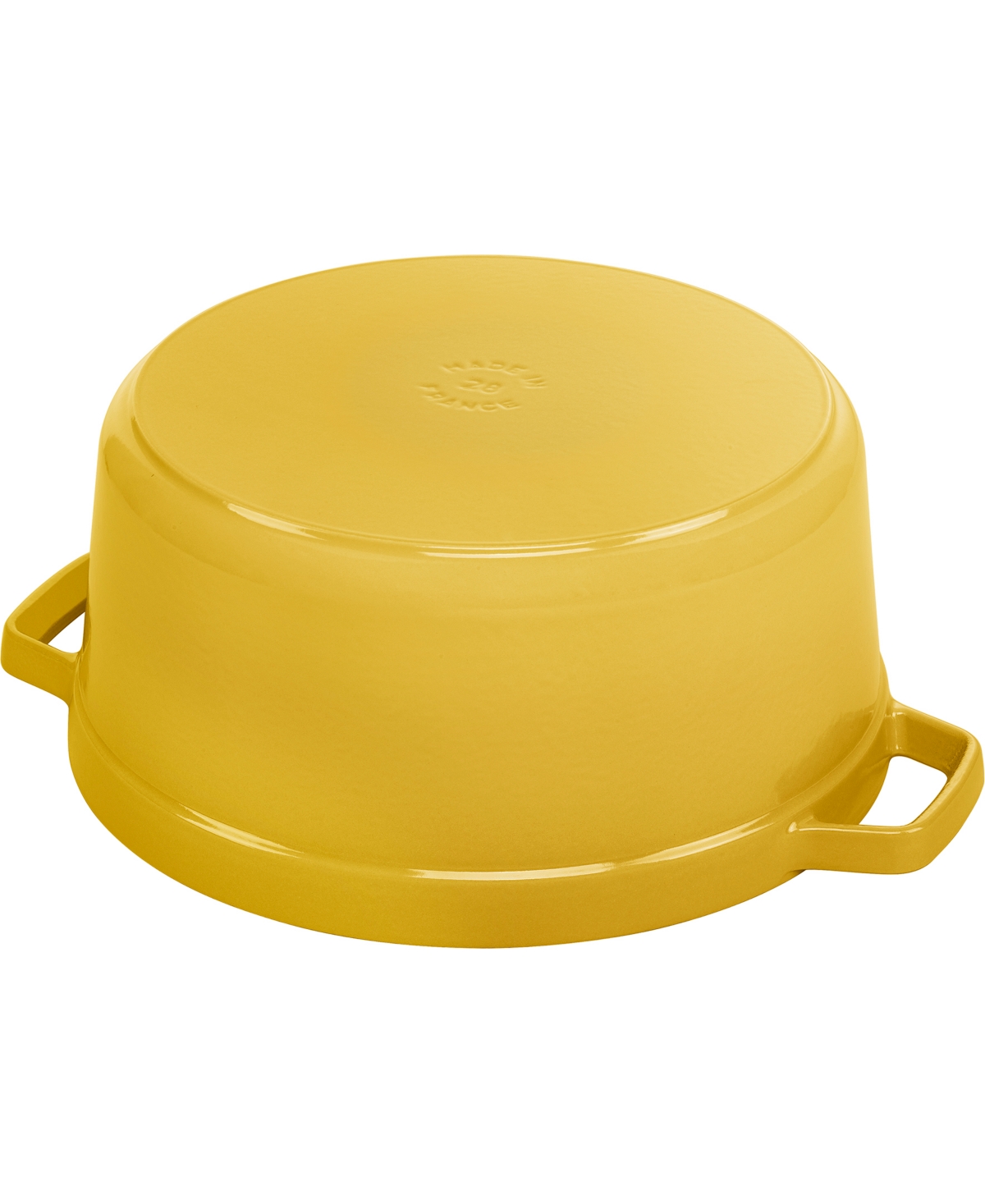 Staub Cast Iron Round Cocotte 7qt Dutch Oven In Yellow