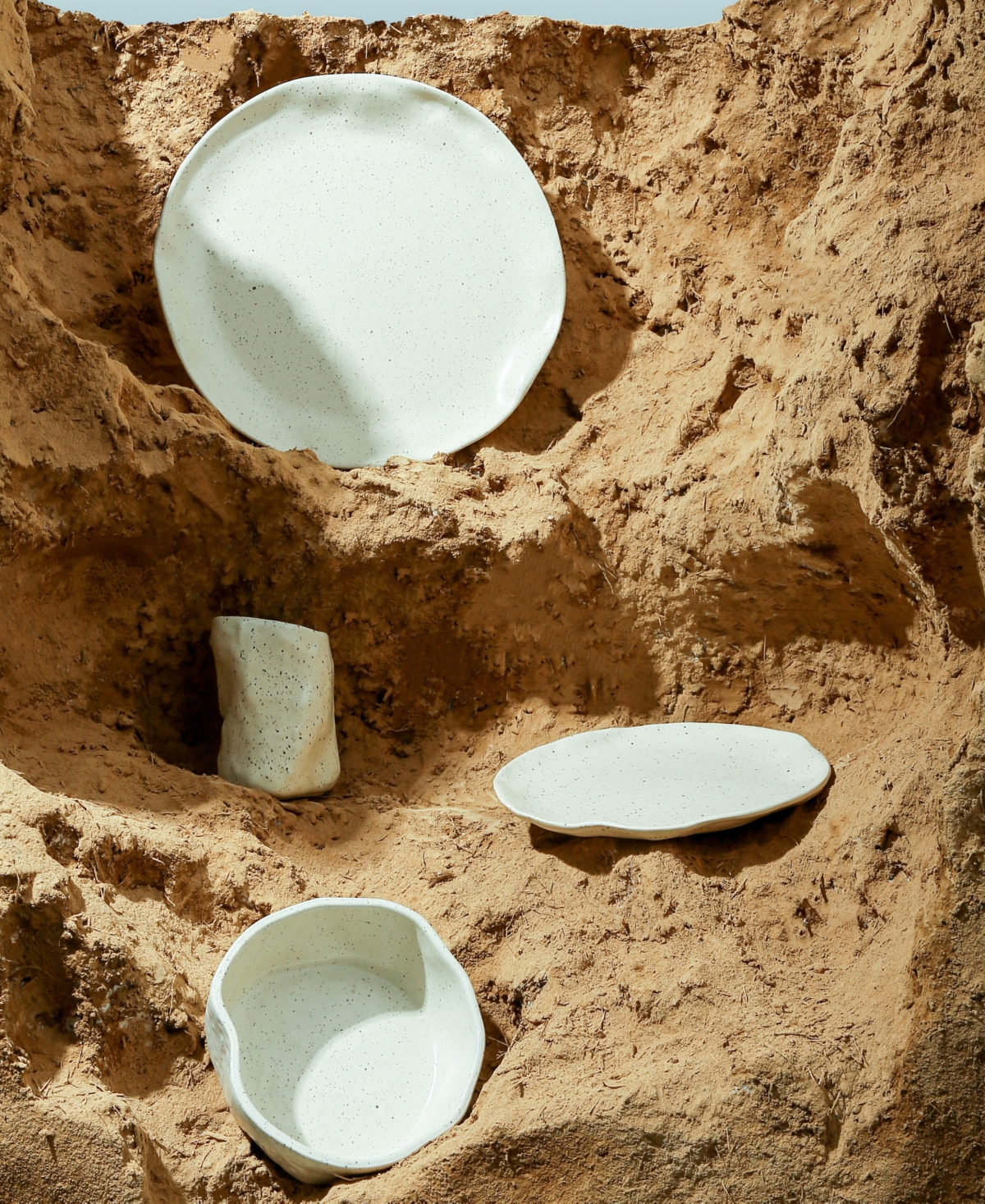 Stone by Mercer Project Atik Stoneware Pc. Dinnerware Set, Service for 8