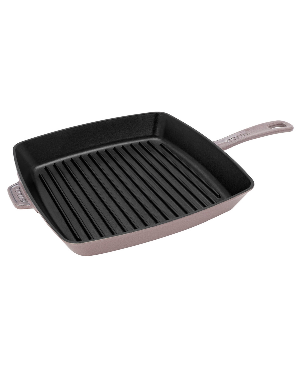 Shop Staub Cast Iron 12" Square Grill Pan In Lilac