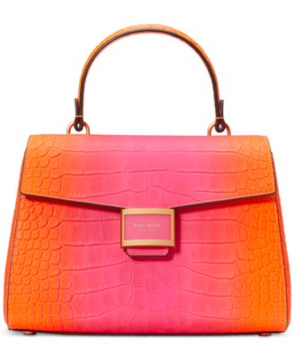 kate spade new york - Katy Ombre Croc Embossed Leather Small Top Handle