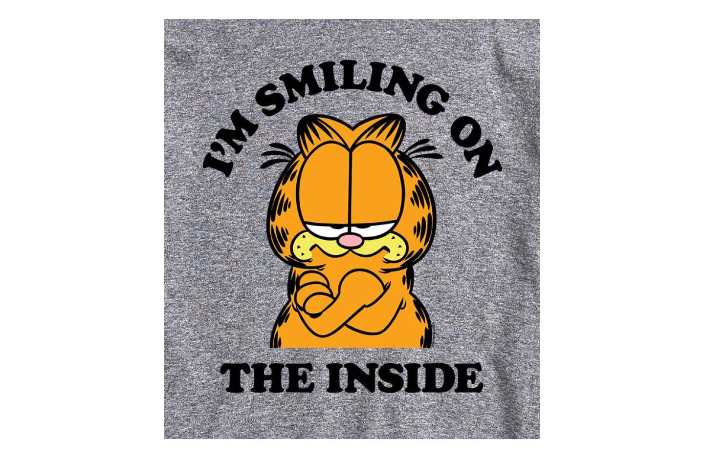Мужская футболка AIRWAVES Hybrid Apparel Garfield Smiling Short Sleeve, цвет: Ath Hthr — фото 3