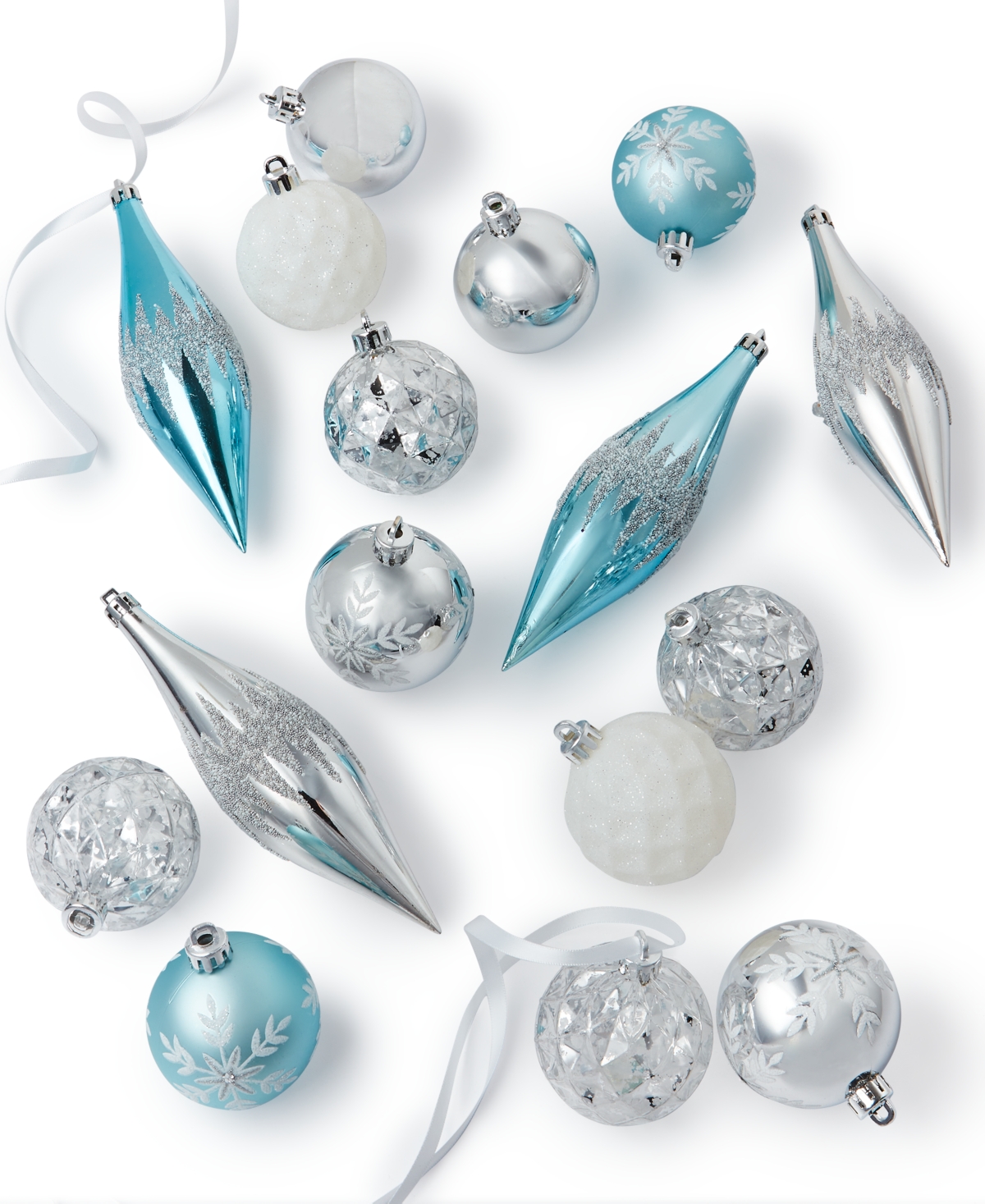 Holiday Lane Northern Holiday Mixed-Shape Multi-Finish Ornaments, Set of 16, Created for Macy's