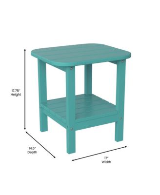 Nassau 2-Tier Adirondack Side Table, All-Weather Hdpe Indoor/Outdoor Accent Table