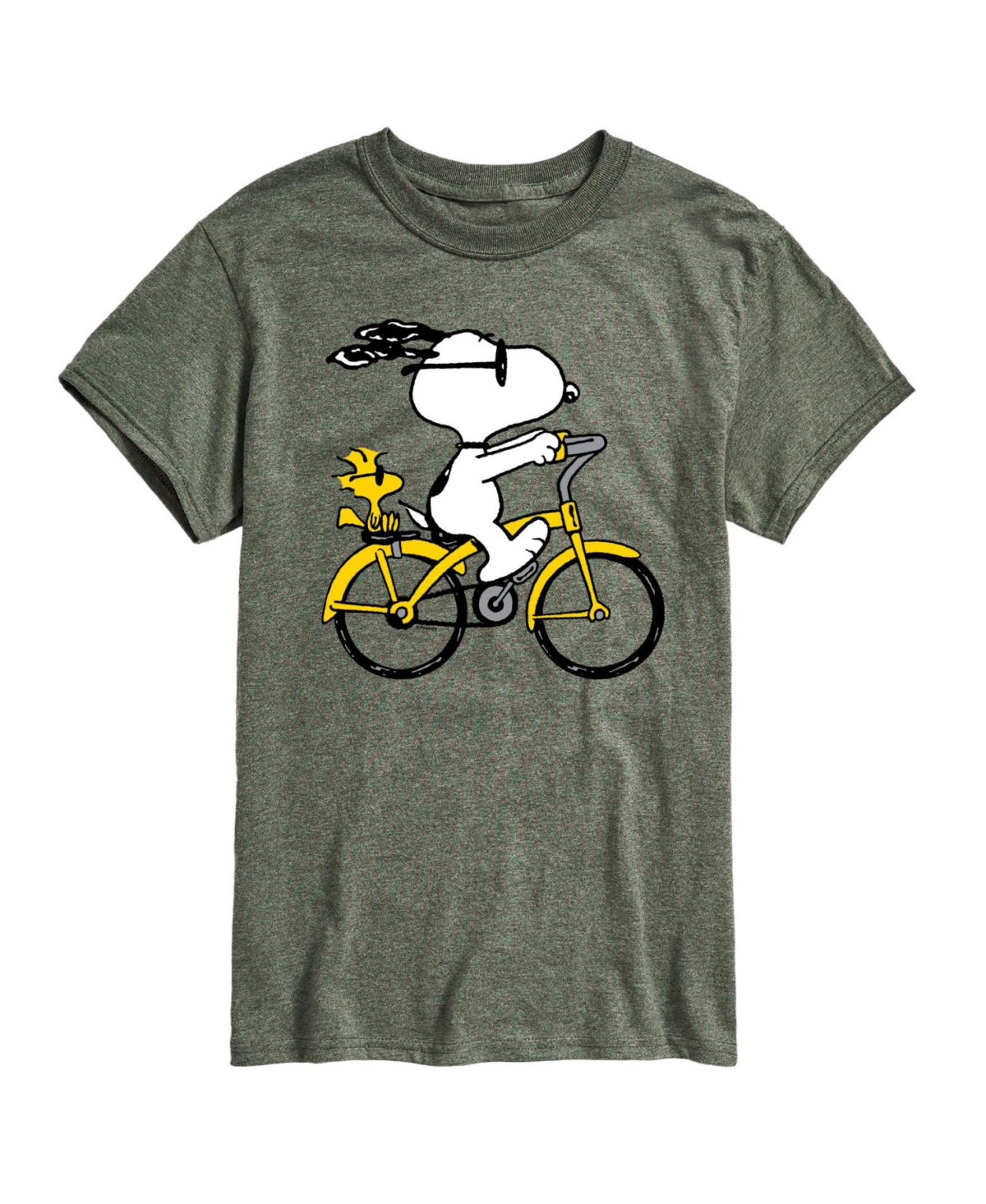 Airwaves Hybrid Apparel Peanuts Bike Mens Short Sleeve Tee In Ath Hthr