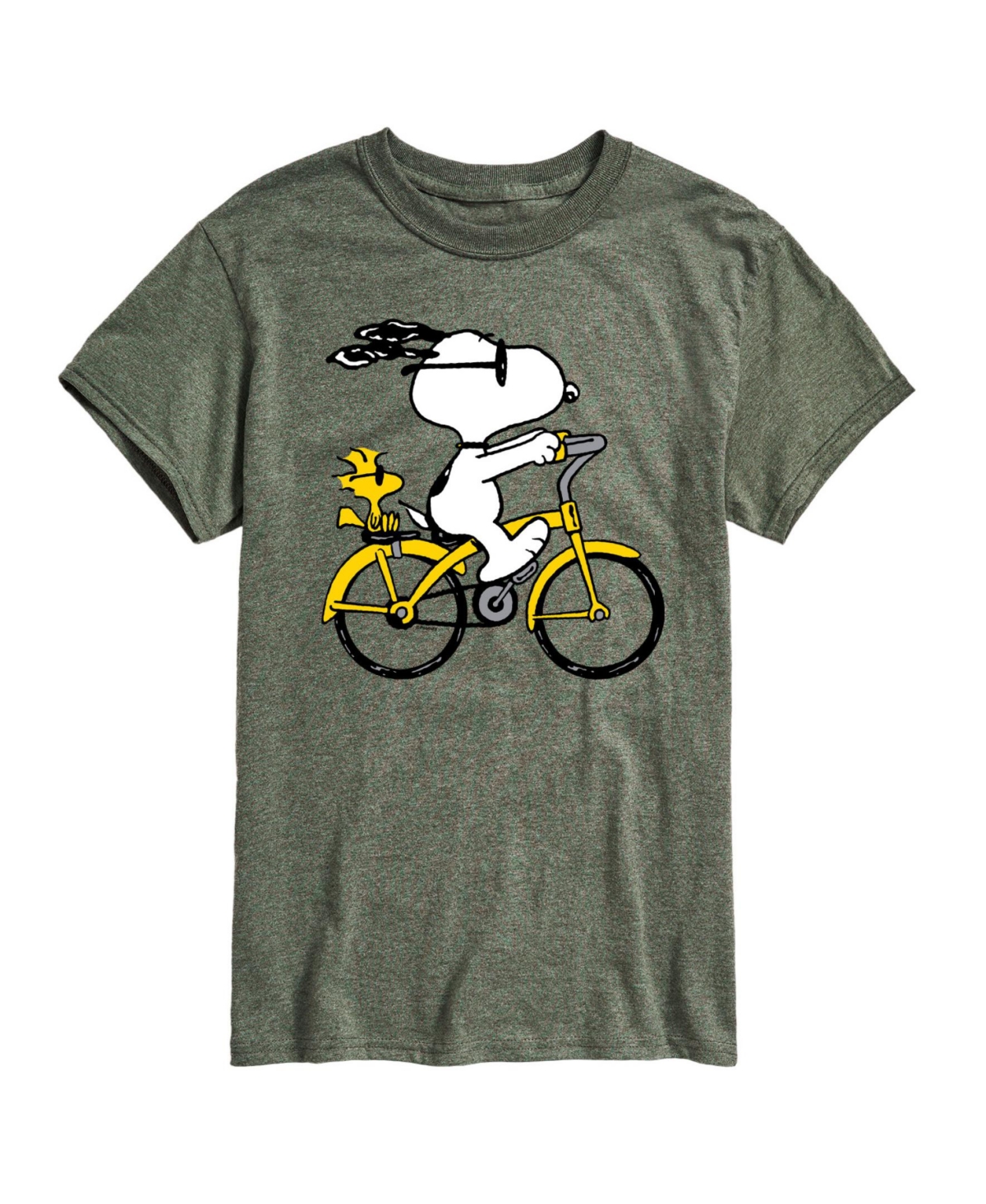 Shop Airwaves Hybrid Apparel Peanuts Bike Mens Short Sleeve Tee In Ath Hthr