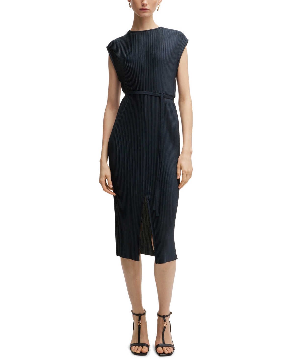 Hugo Boss Dress Boss Woman Color Blue In Dark Blue
