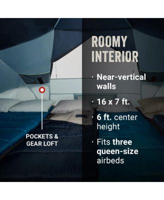 Skydome 8-Person Camping Tent XL, Blue Nights