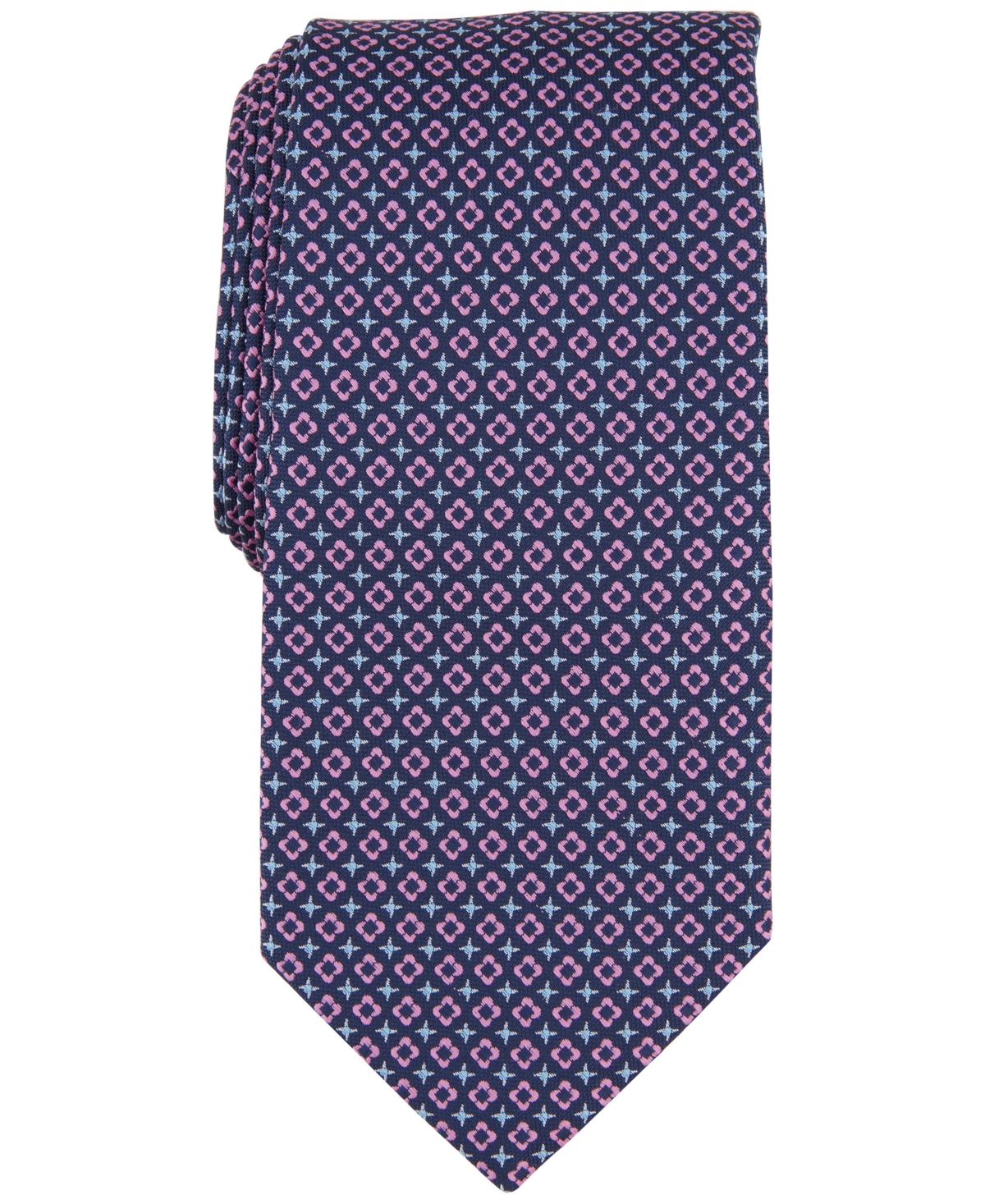 Men's Classic Floral Medallion Neat Tie, Created for Macy's - Pink