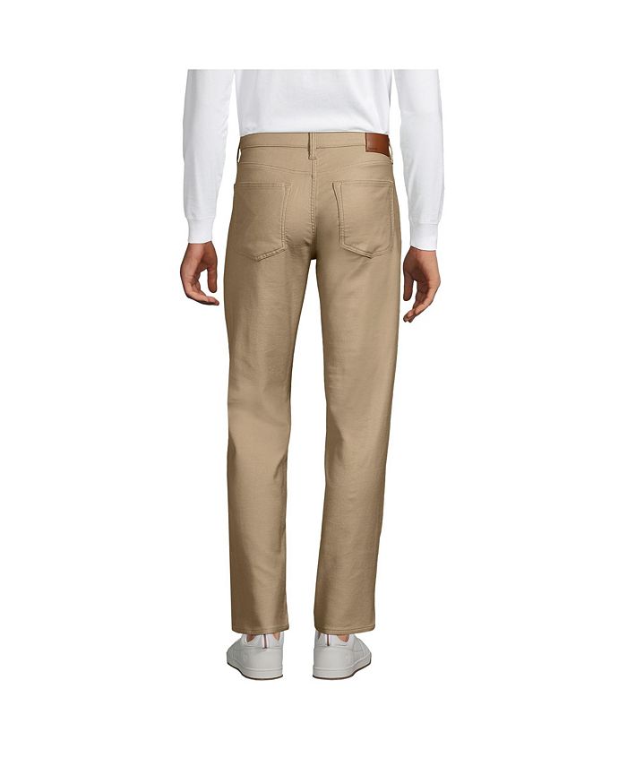 Lands' End Men's Traditional Fit Comfort Waist Knit 5Pocket Pants Macy's