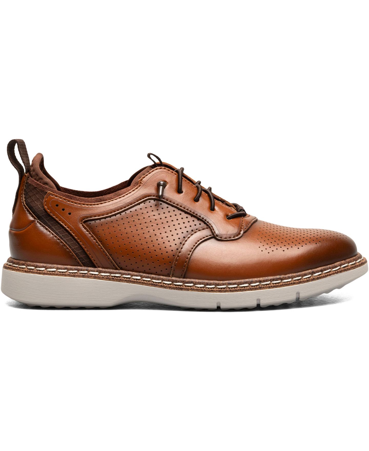 Туфли Stacy Adams Sync Plain Toe Elastic Lace Up Dress Shoe для мальчиков, цвет: Чёрный — фото 10