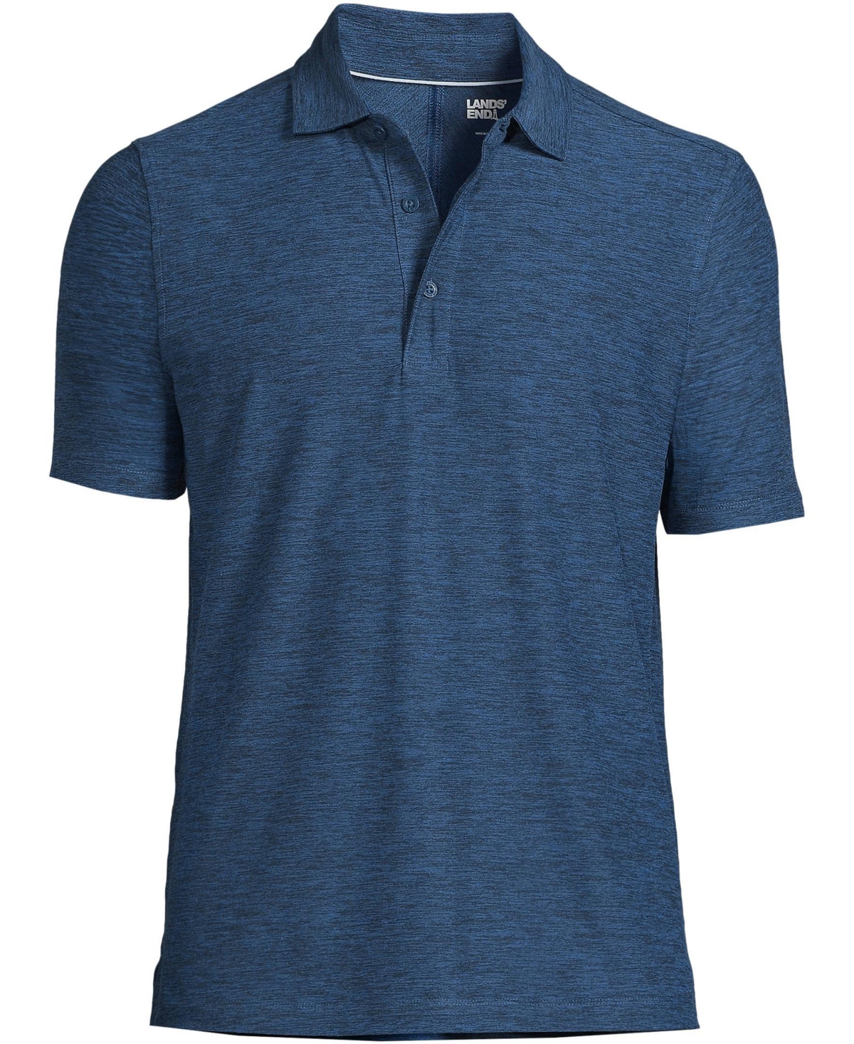 Lands' End Big & Tall Short Sleeve Performance Pieced Yoke Social Active Polo