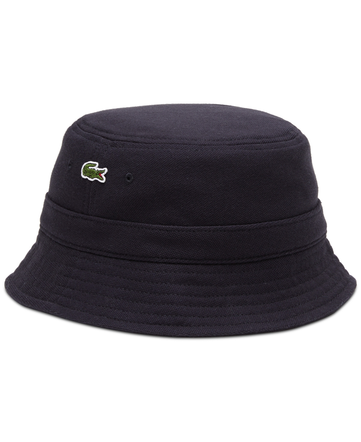 Shop Lacoste Men's Cotton Logo Bucket Hat In Hde Abysm