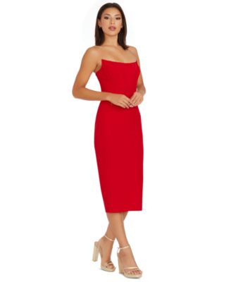 Women's Corset Strapless Midi Dress