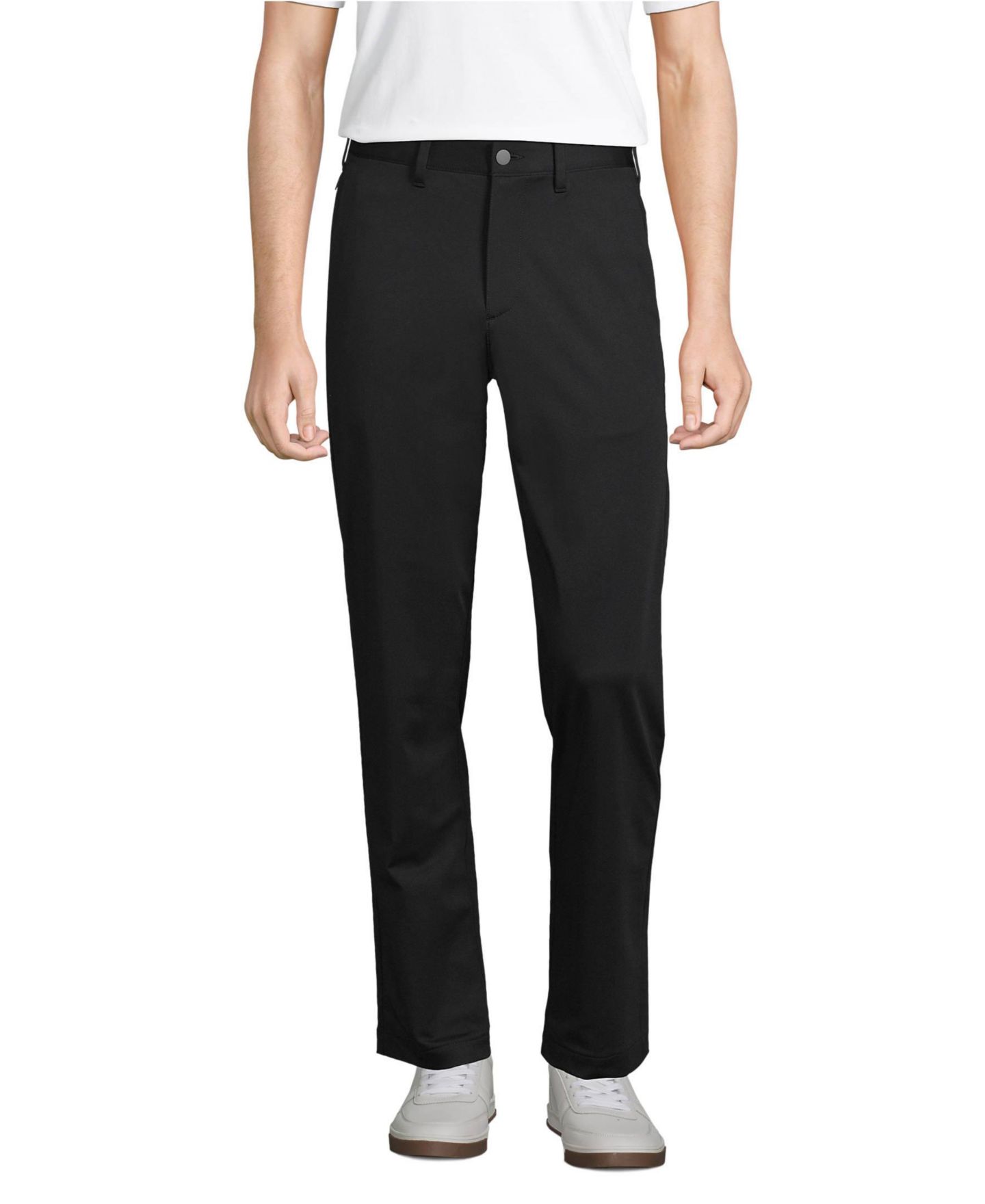Мужские брюки Lands' End Flex Golf Pant, цвет: Чёрный — фото 1